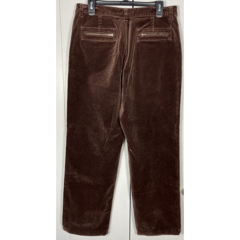 Vintage Liz Claiborne Tabitha Womens Soft Velvet Chocolate Brown Pants Size 10 - Picture 7 of 7